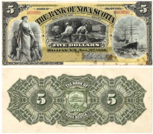 CanadaBill1898BankOfNovaScotia5Dollar