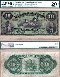 CanadaBill1906MerchantsBankOfCanada10Dollar