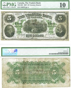 CanadaBill1907TradersBank5Dollar