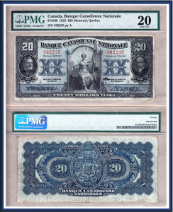 CanadaBill1920BanqueCanadienneNationale20Dollar