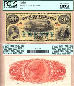 CanadaBill1923BankOfToronto20Dollar