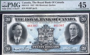 CanadaBill1927RoyalBankOfCanada20Dollar