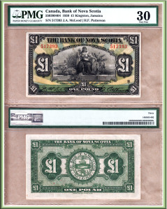 CanadaBill1930BankOfNovaScotiaJamaica1Pound